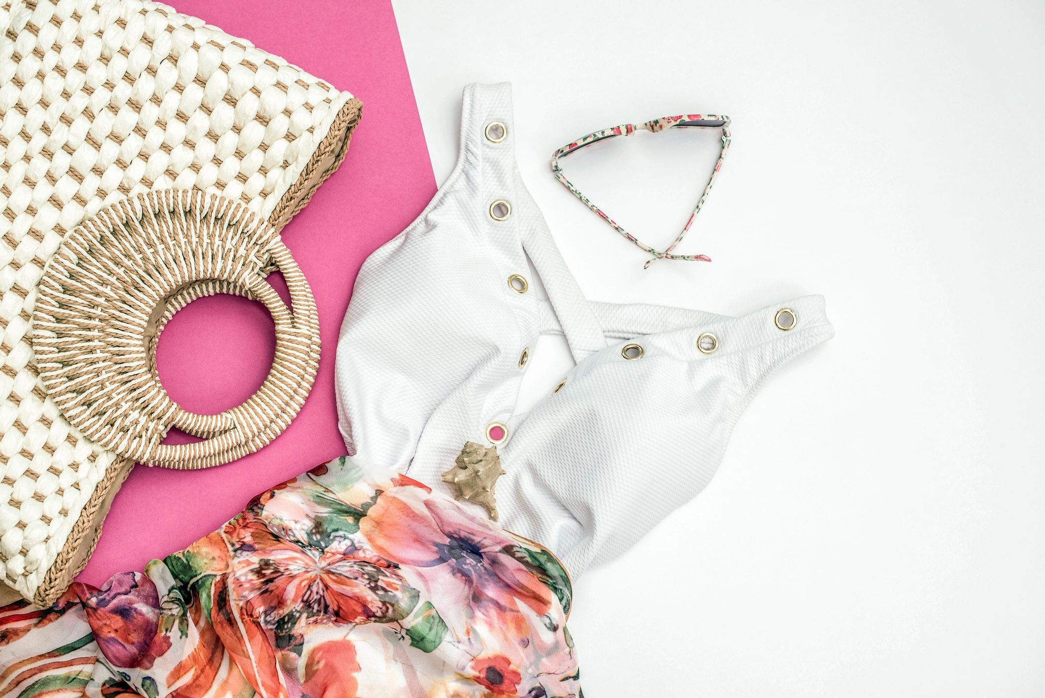 Flat lay of apparel and accessories